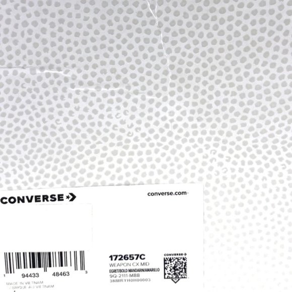 Converse Weapon CX High Top Orange Egret Leather Women's Size Sneakers 172657C - Picture 7 of 8